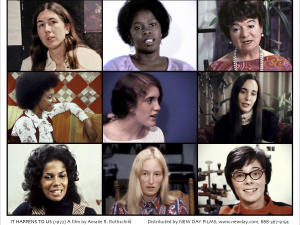 Nine Squares with portraits of different women